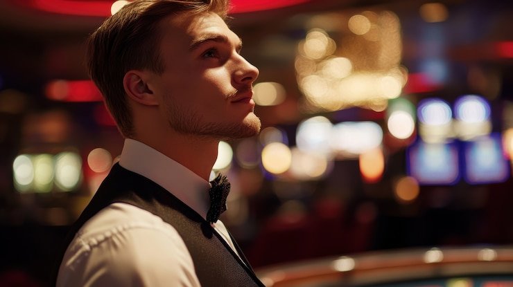 Suasana meja Live Casino dengan dealer langsung di platinumslot untuk pengguna Indonesia